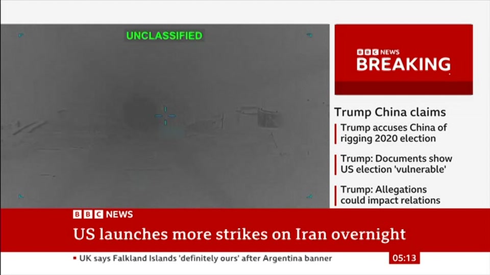 Broadcast still at 13m. BBC NEWS, BBC News, 17 July 2026.