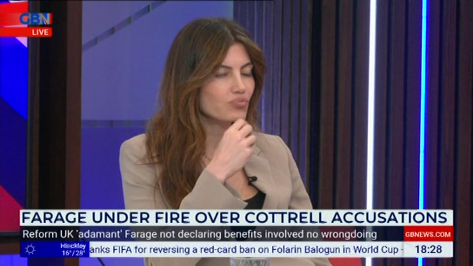 Broadcast still at 28m. GB News, New: Dewbs & Co, 6 July 2026.