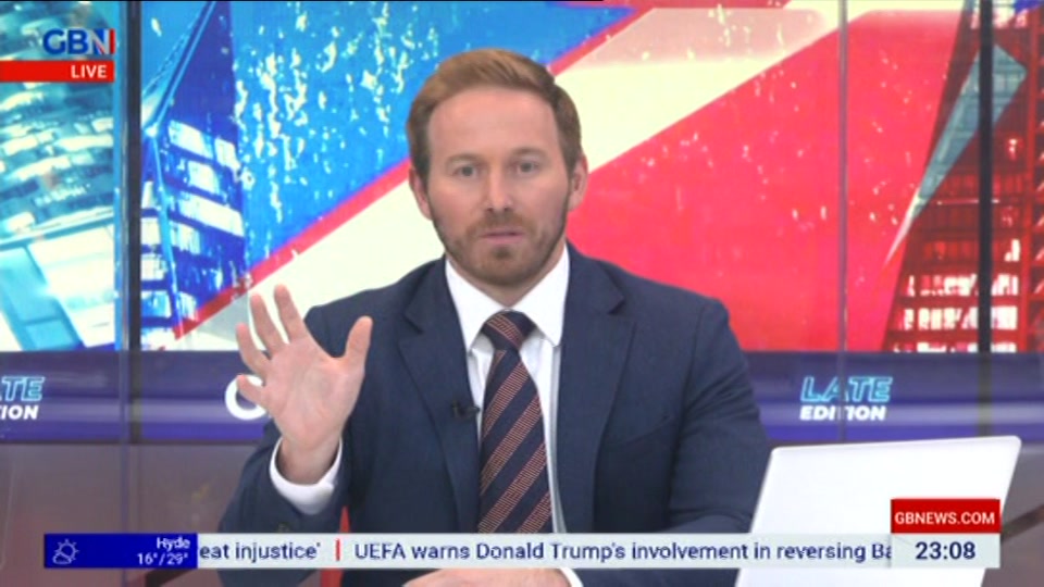 Still from GB News at 8:00