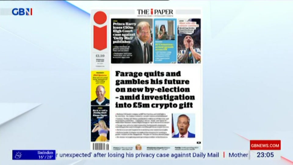 Still from GB News at 5:00