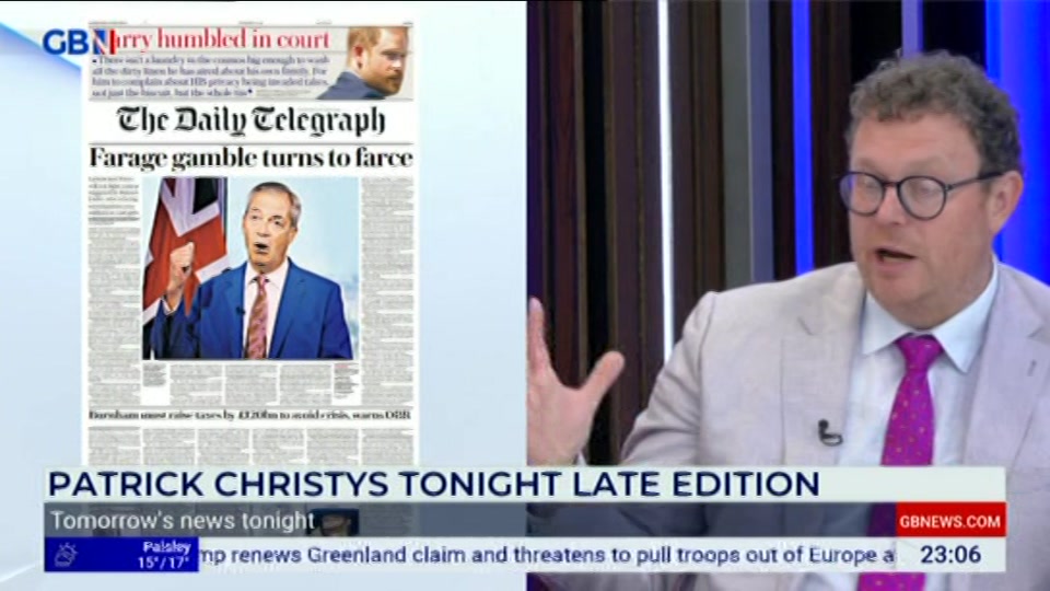 Still from GB News at 6:00