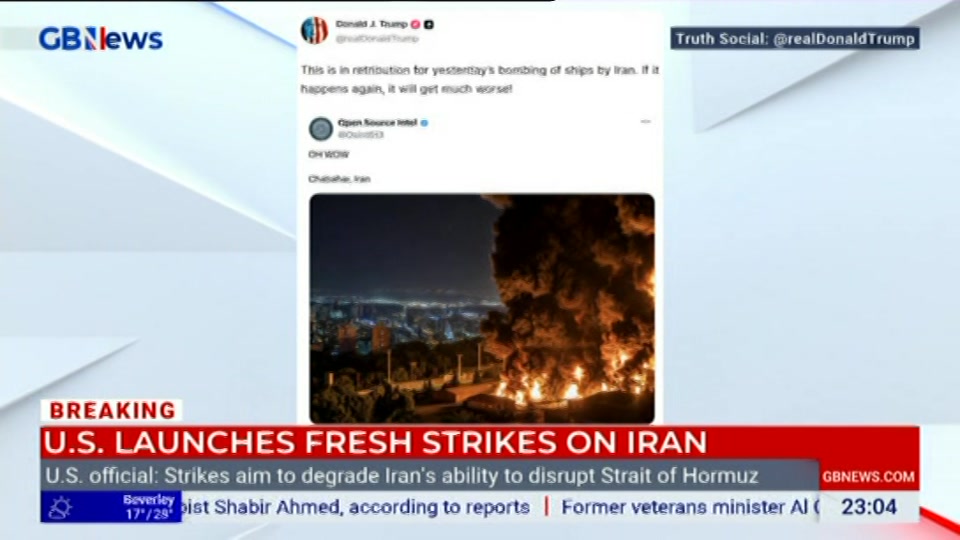 Still from GB News at 4:00