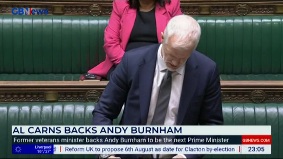 Still from GB News at 5:00