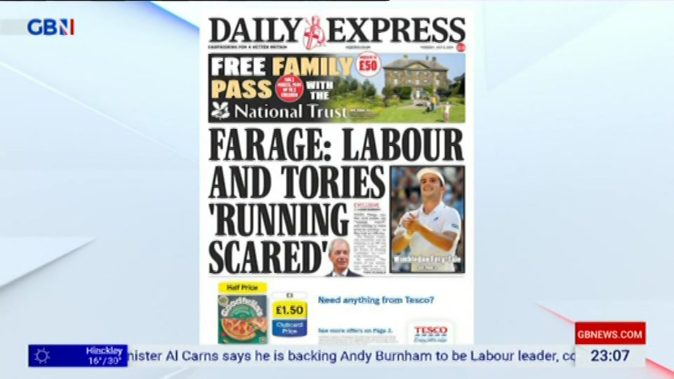 Still from GB News at 7:00
