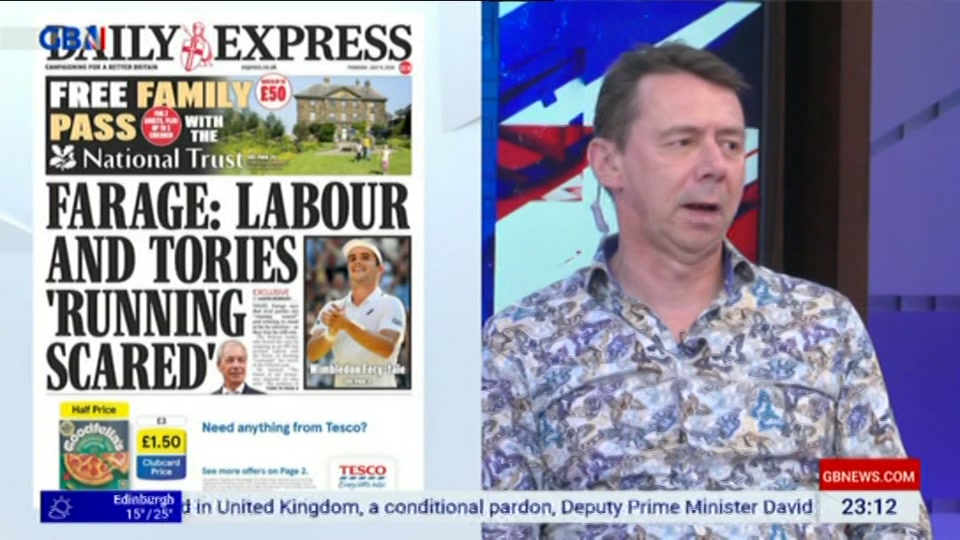 Still from GB News at 12:00