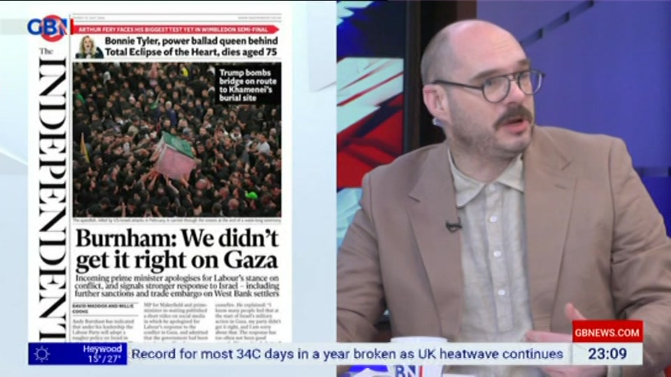 Still from GB News at 9:00