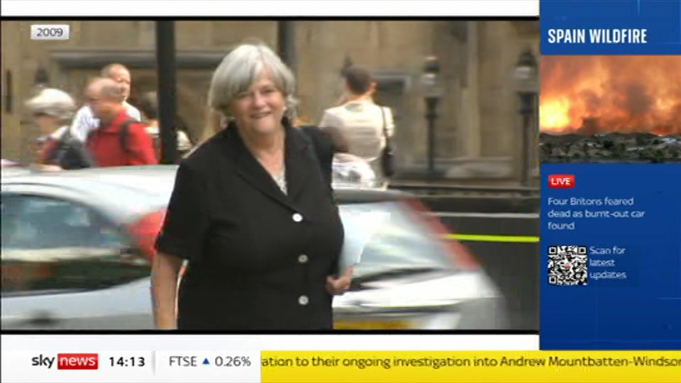 Broadcast still at 13m. Sky News, Sky News Today, 10 July 2026.