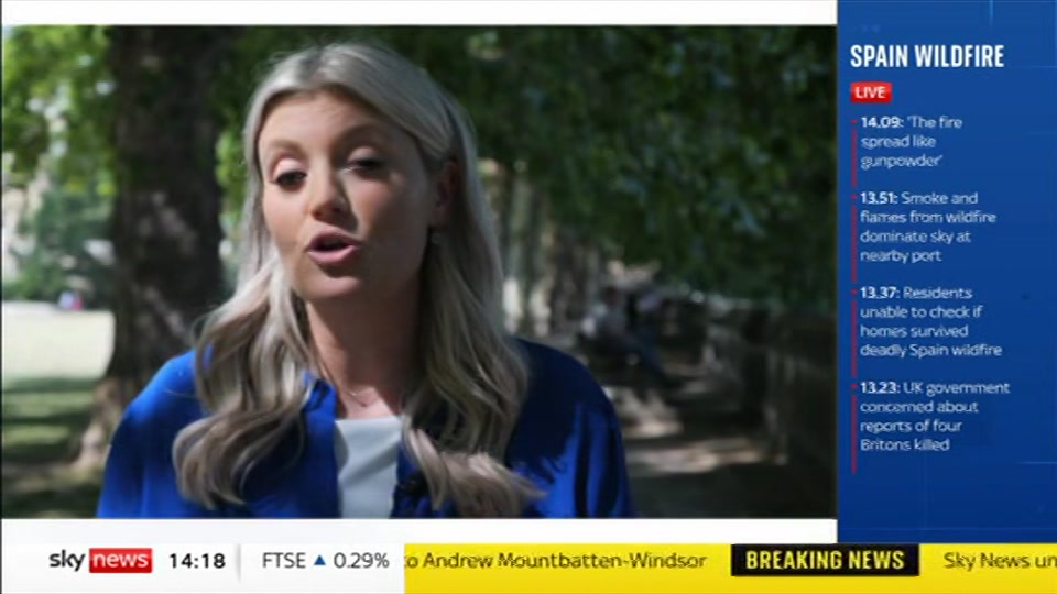 Broadcast still at 18m. Sky News, Sky News Today, 10 July 2026.