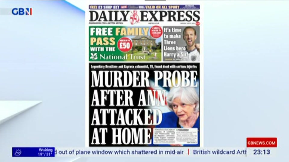 Broadcast still at 13m. GB News, New: Patrick Christys Tonight Late..., 10 July 2026.