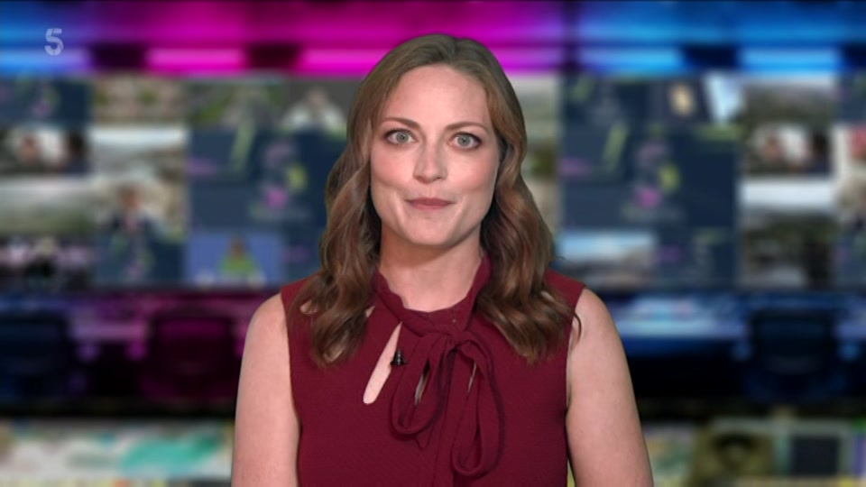Broadcast still at 1m. 5, 5 News at Lunchtime, 7 July 2026.