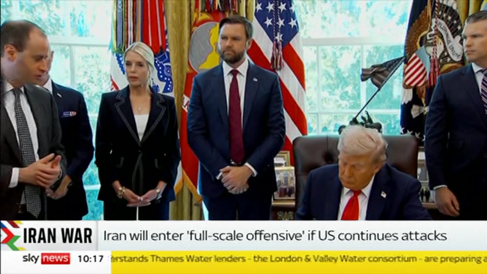 Still from Sky News at 17:00