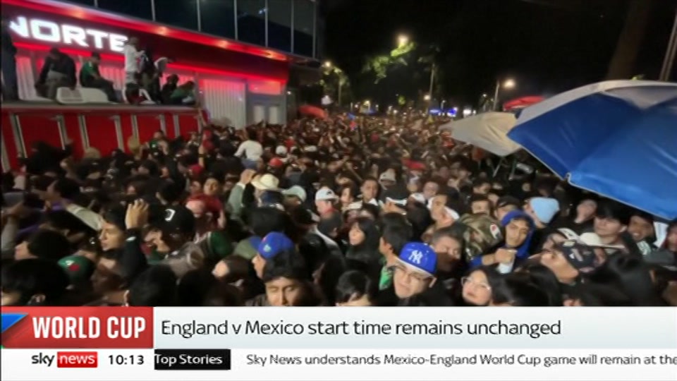 Still from Sky News at 13:00