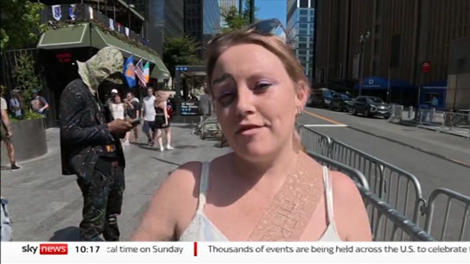 Broadcast still at 17m. Sky News, Sky News Today with Sam Washington, 4 July 2026.