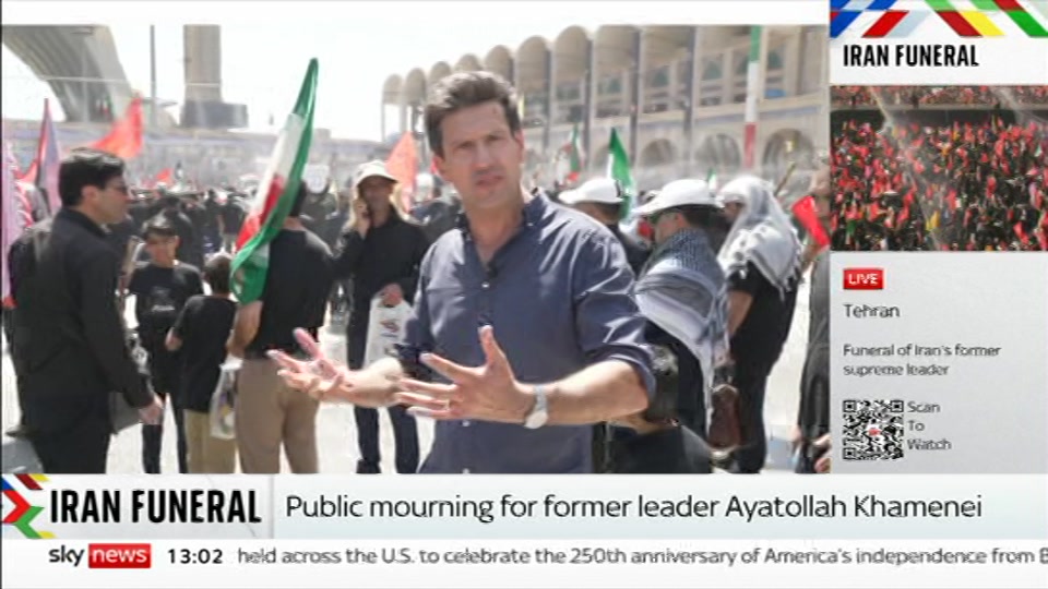 Broadcast still at 2m. Sky News, Sky News Today with Sam Washington, 4 July 2026.