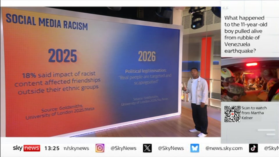 Broadcast still at 25m. Sky News, Sky News Today with Sam Washington, 4 July 2026.