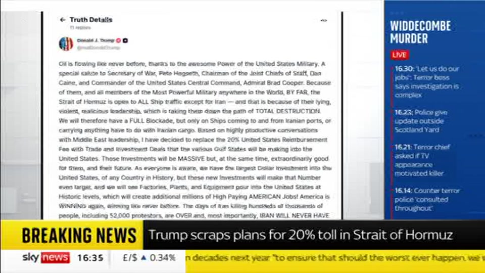 Still from Sky News at 5:00
