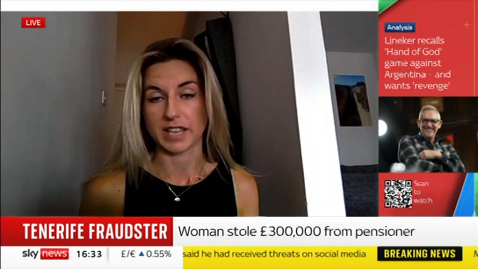 Broadcast still at 3m. Sky News, Sky News Today with Jayne Secker, 15 July 2026.