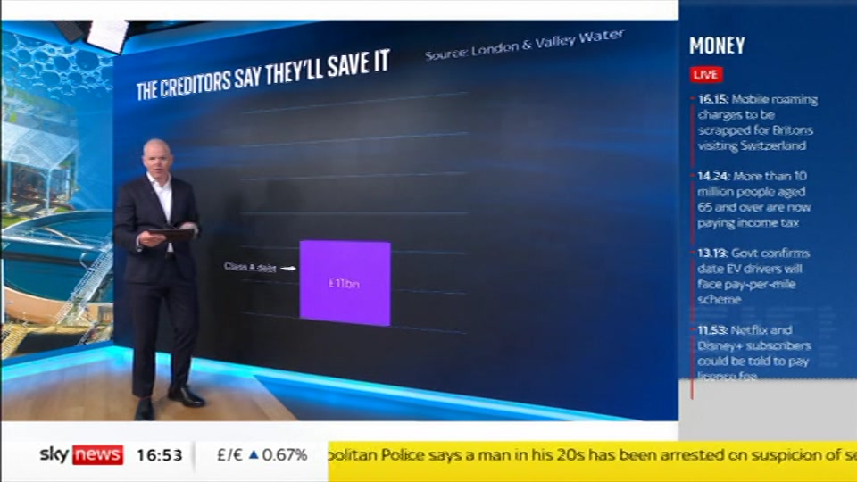 Broadcast still at 23m. Sky News, Sky News Today with Jayne Secker, 15 July 2026.