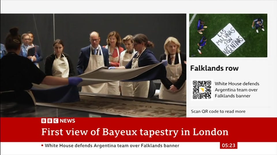 Still from BBC News at 23:00