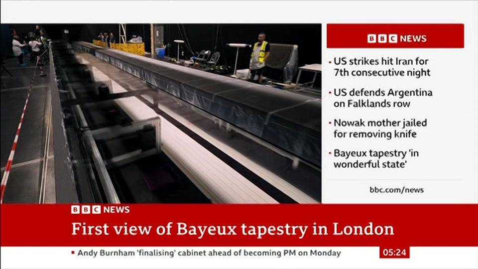 Broadcast still at 24m. BBC NEWS, BBC News, 18 July 2026.