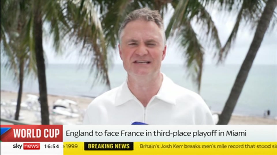 Broadcast still at 24m. Sky News, Sky News Today, 18 July 2026.