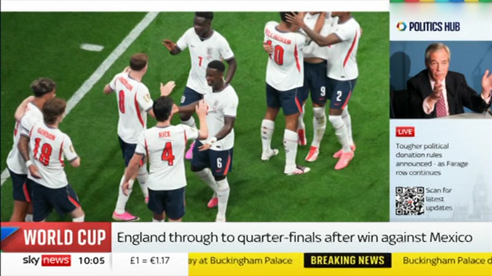 Broadcast still at 5m. Sky News, Sky News Today with Gareth Barlow, 6 July 2026.