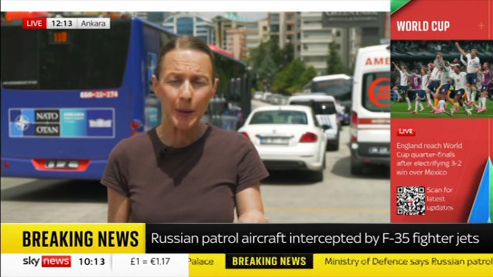 Broadcast still at 13m. Sky News, Sky News Today with Gareth Barlow, 6 July 2026.