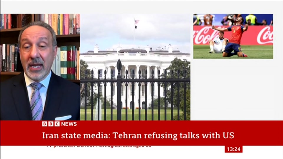 Broadcast still at 24m. BBC NEWS, BBC News, 11 July 2026.