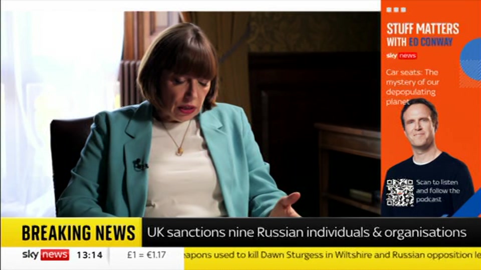 Broadcast still at 14m. Sky News, Sky News Today with Jayne Secker, 6 July 2026.