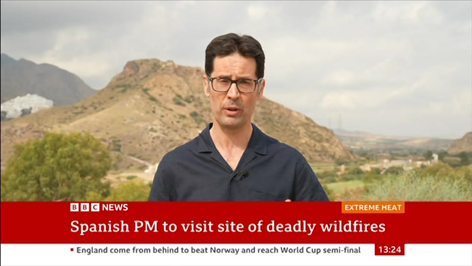 Broadcast still at 22m. BBC NEWS, BBC News, 12 July 2026.
