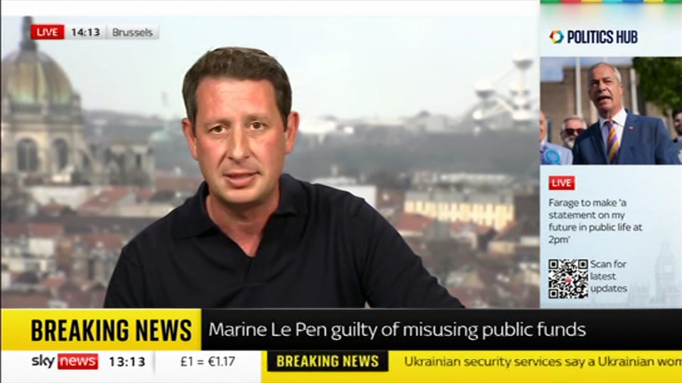 Still from Sky News at 13:00