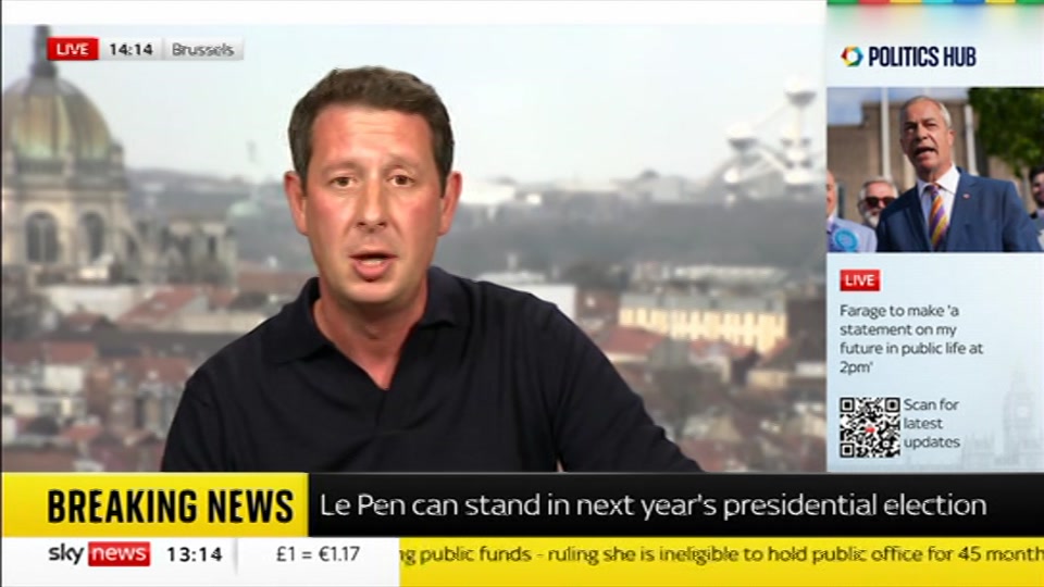 Broadcast still at 14m. Sky News, Sky News Today with Jayne Secker, 7 July 2026.