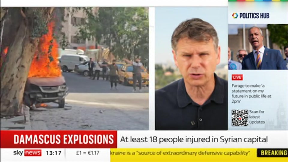 Broadcast still at 17m. Sky News, Sky News Today with Jayne Secker, 7 July 2026.