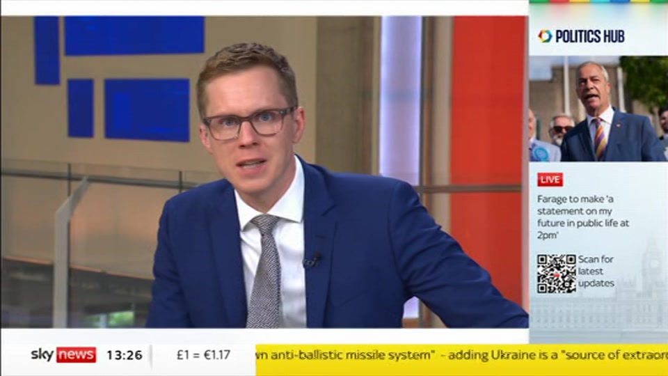 Broadcast still at 26m. Sky News, Sky News Today with Jayne Secker, 7 July 2026.