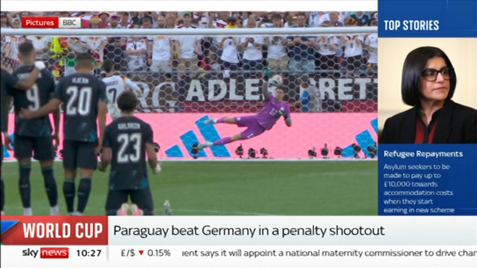Broadcast still at 28m. Sky News, Sky News Today with Gareth Barlow, 30 June 2026.