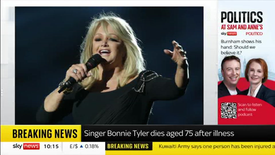 Broadcast still at 15m. Sky News, Sky News Today with Gareth Barlow, 9 July 2026.