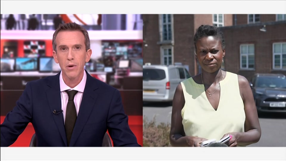 Broadcast still at 7m. BBC ONE West, BBC News, 12 July 2026.