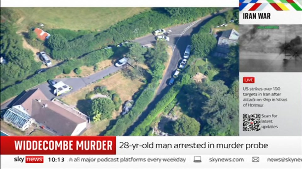 Still from Sky News at 13:00