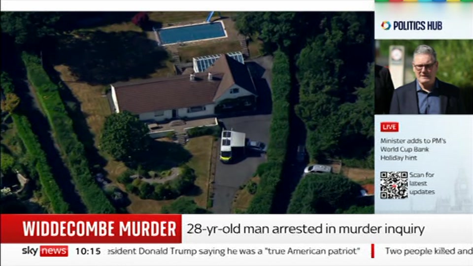 Broadcast still at 15m. Sky News, Sky News Today With Matt Barbet, 12 July 2026.