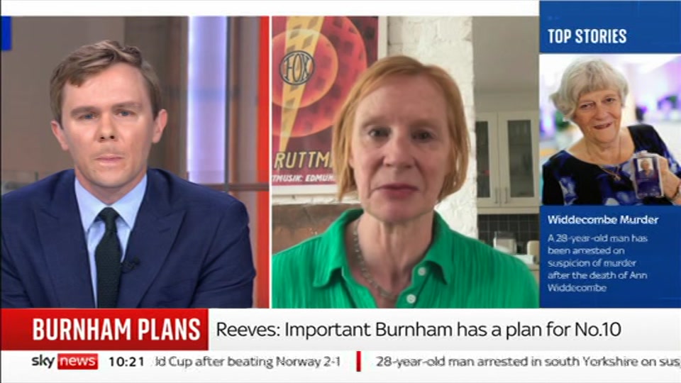 Broadcast still at 21m. Sky News, Sky News Today With Matt Barbet, 12 July 2026.