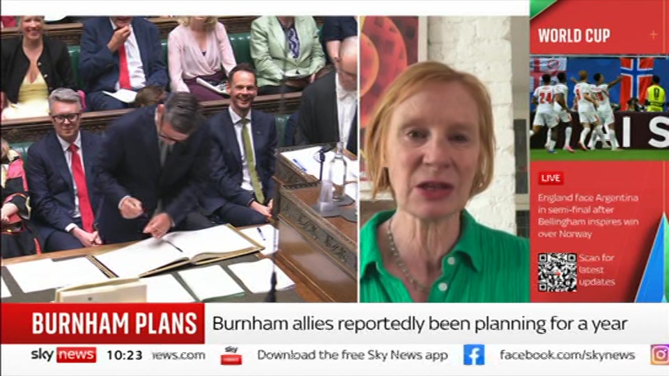 Still from Sky News at 23:00