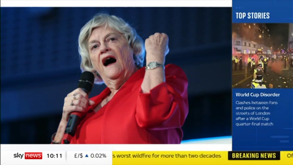 Still from Sky News at 11:00