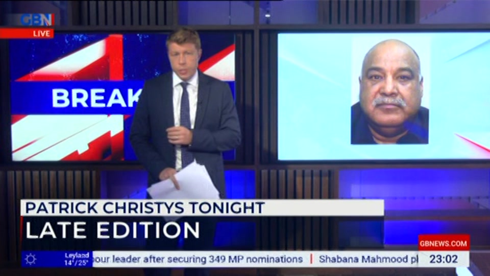 Still from GB News at 2:00
