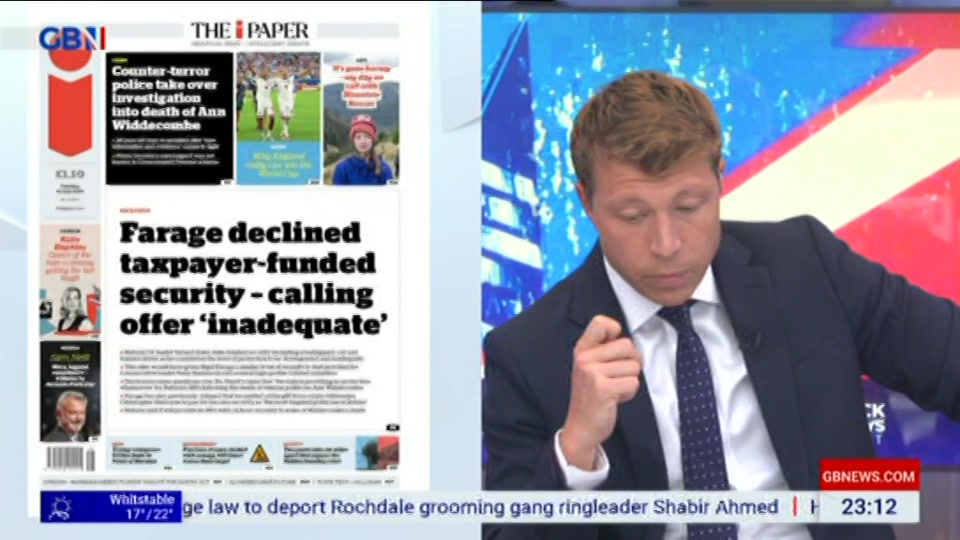 Still from GB News at 12:00