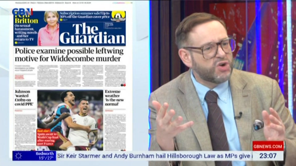 Still from GB News at 7:00