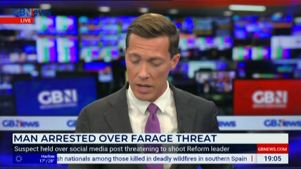 Still from GB News at 5:00