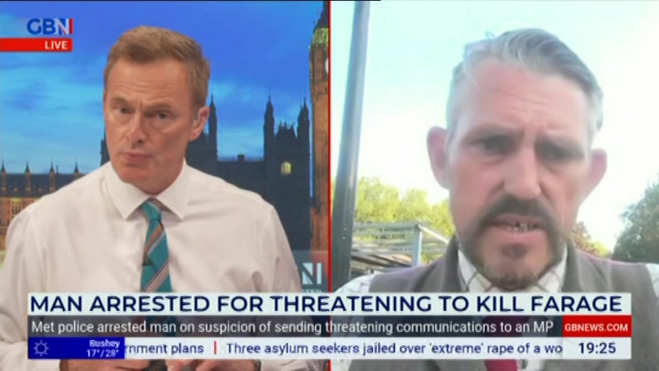 Broadcast still at 25m. GB News, New: GBN Tonight, 15 July 2026.