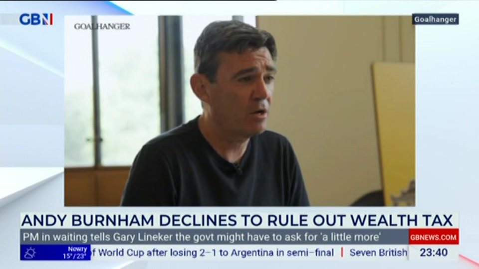 Broadcast still at 40m. GB News, New: Patrick Christys Tonight Late..., 15 July 2026.