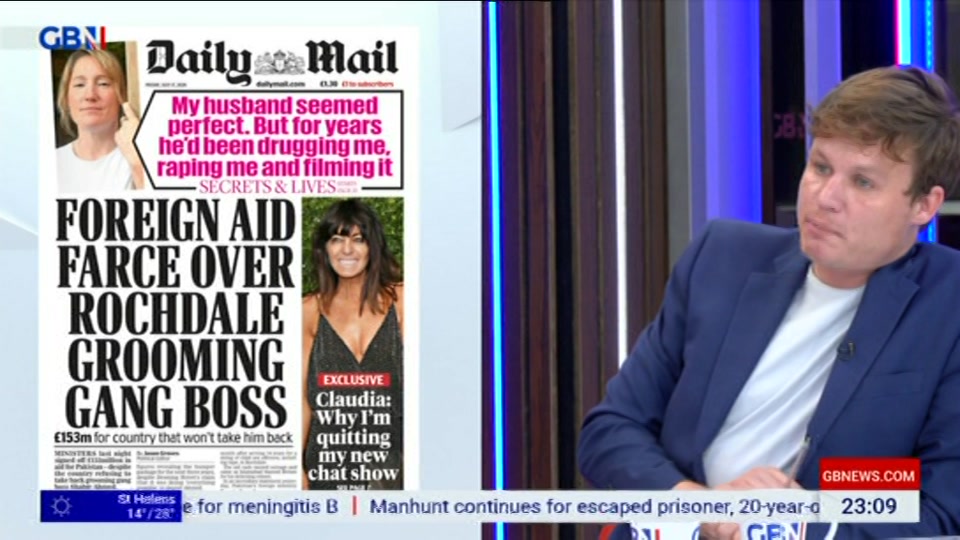 Still from GB News at 9:00
