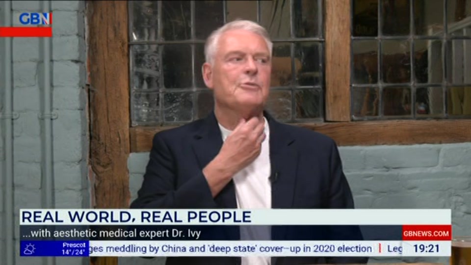 Broadcast still at 21m. GB News, New: Lee Anderson's Real World, 17 July 2026.